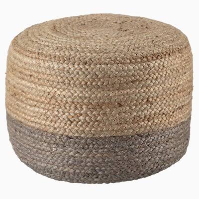 Teele 18 Wide Round Pouf Ottoman Fabric: Light Gray/Q6_ABUGCEVG