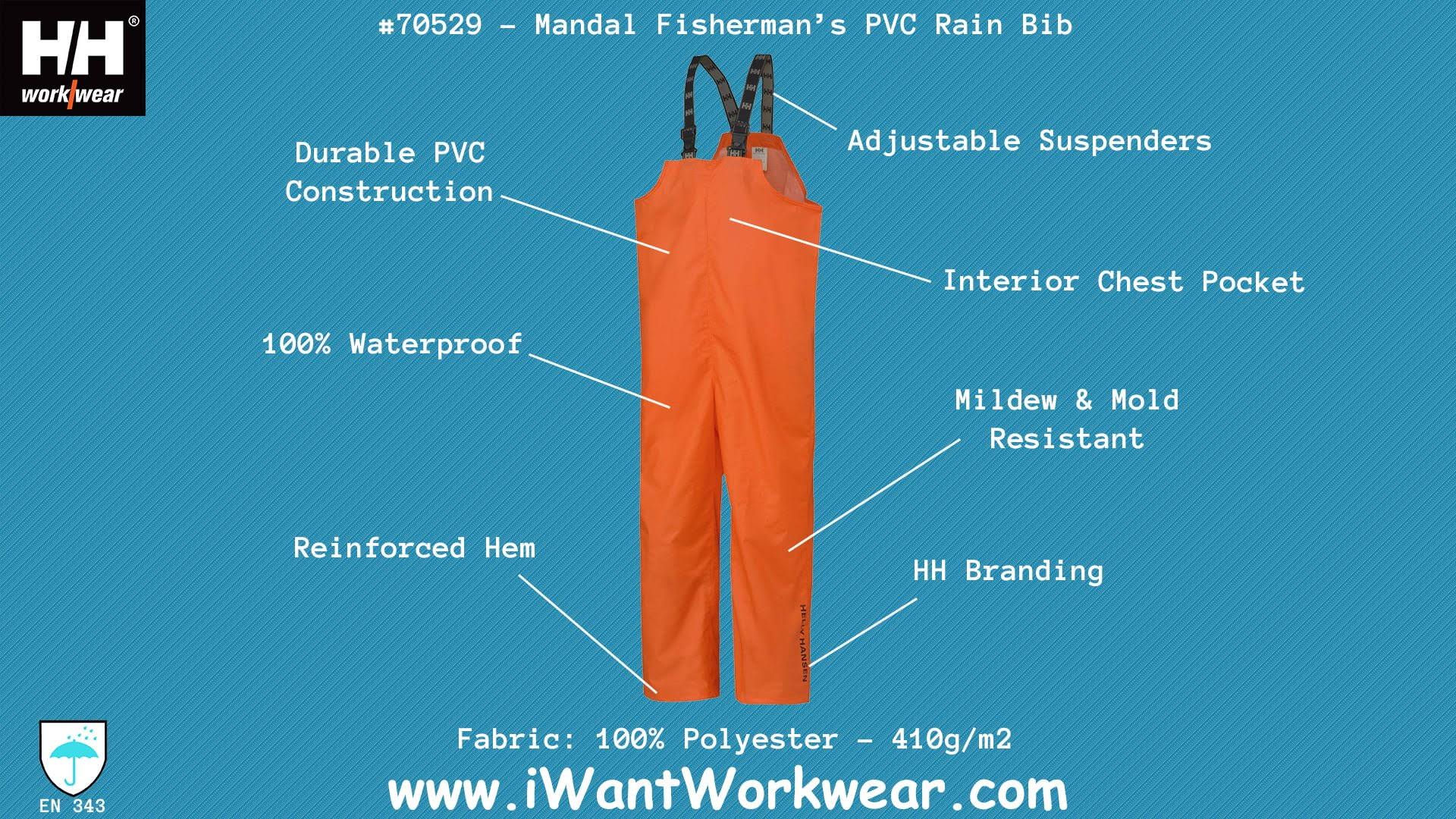 Helly Hansen Mandal Bib, Large / 8F_4DLE5Z25