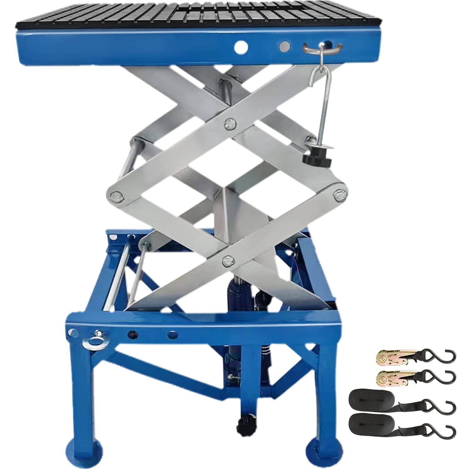 Vevor Hydraulic Motorcycle Lift Table, 300lbs Hydraulic Motorcycle Scissor Jack, Portable Lift Table, Adjustable Motorcycle Lift Jack, QO_LZXZFIMZ